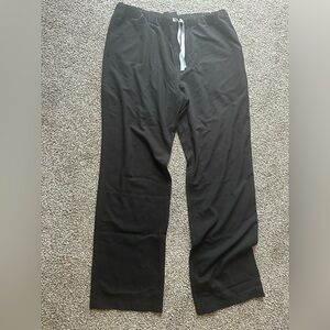 Figs Black Scrub Pants with Drawstring